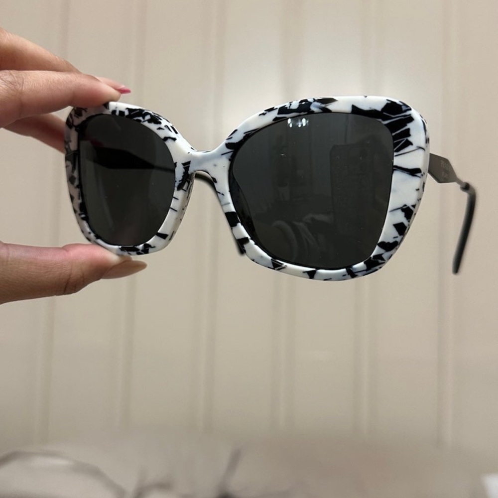 Prada Black and White Sunglasses